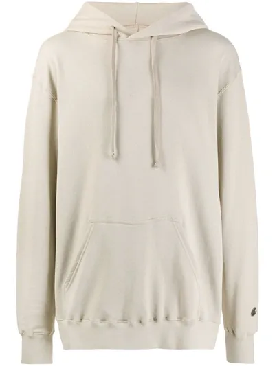 Rick Owens X Champion Lilies Oversized Hooded Sweatshirt In Neutrals