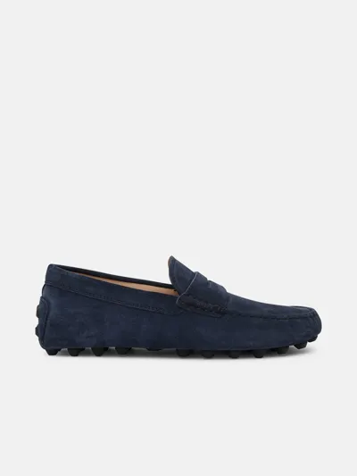 Tod's Junior Gommino In Blue Suede