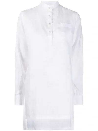 Eleventy Chest-pocket Blouse In White