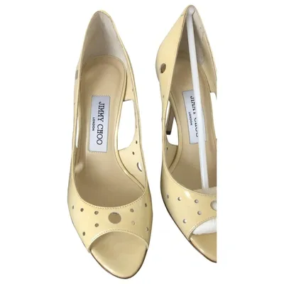 Pre-owned Jimmy Choo Leather Heels In Ecru