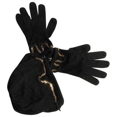 Pre-owned Moschino Cheap And Chic Cashmere Gloves In Black