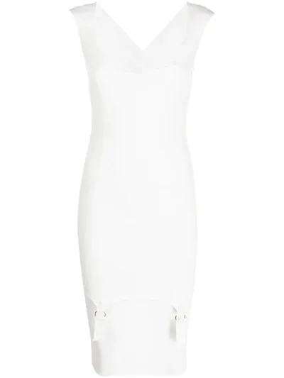 Murmur Fitted Dress In White