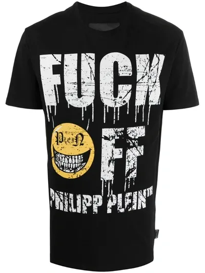 Philipp Plein Slogan Print T-shirt In Black