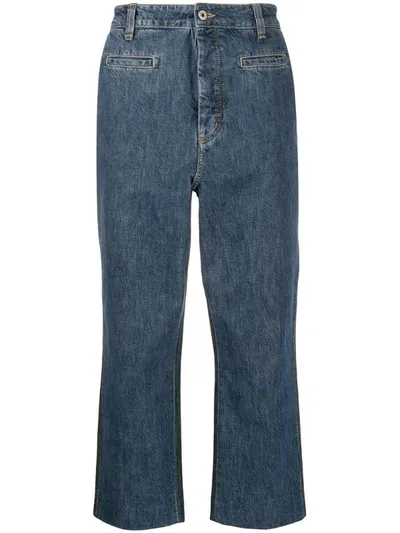 Loewe Cropped Straight-fit Jeans In Blue