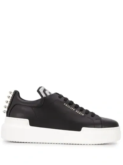 Philipp Plein Statement Low-top Sneakers In Black