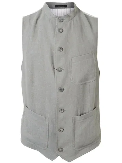 Giorgio Armani Button-up Waistcoat In Grey