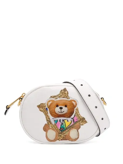 Moschino Couture Belt Bag With Teddy Frame In White