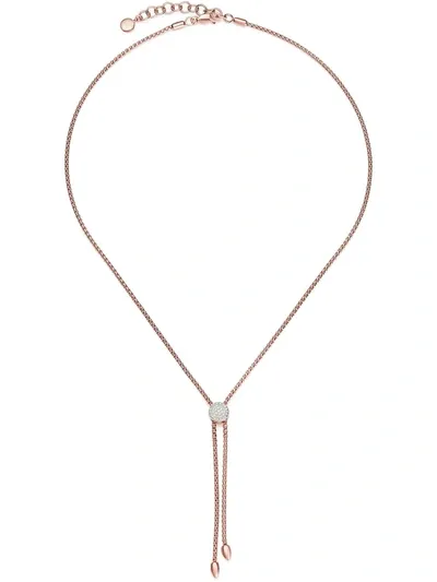 Monica Vinader Womens Rose Gold Fiji Button 18ct Rose-gold Vermeil And Diamond Necklace 1 Size