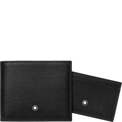 Montblanc Leather Gift Set In Black