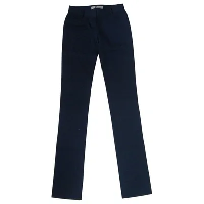 Pre-owned John Galliano Wool Slim Pants In Black