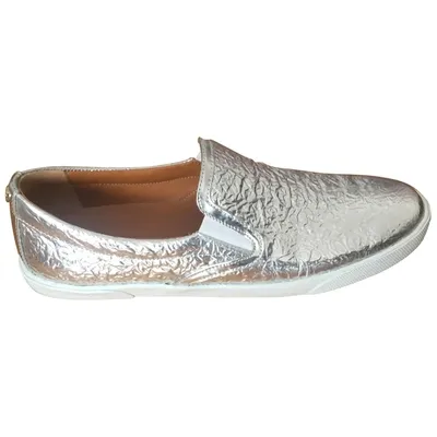 Pre-owned Jimmy Choo Leather Trainers In Metallic