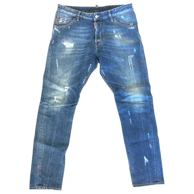 Pre-owned Dsquared2 Slim Jean In Blue