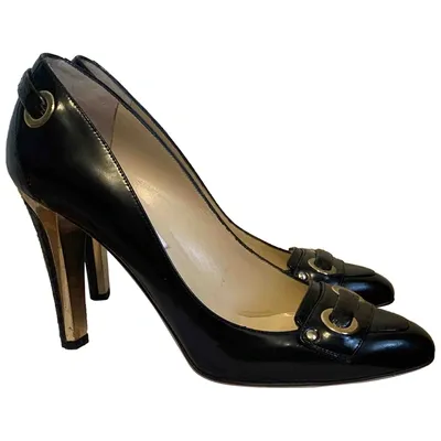 Pre-owned Jimmy Choo Leather Heels In Black