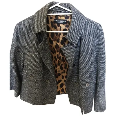 Pre-owned Dolce & Gabbana Wool Jacket In Grey