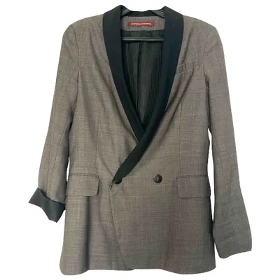 Pre-owned Comptoir Des Cotonniers Wool Blazer In Grey