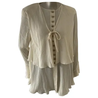 Pre-owned Emanuel Ungaro Beige Synthetic Top