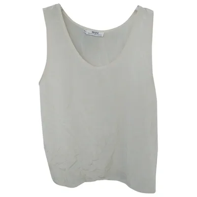 Pre-owned Armani Collezioni Silk Vest In White