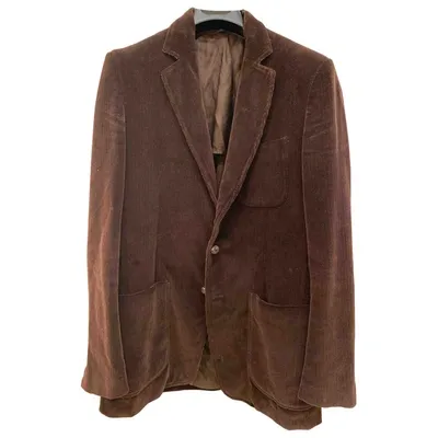 Pre-owned Maison Margiela Velvet Vest In Brown