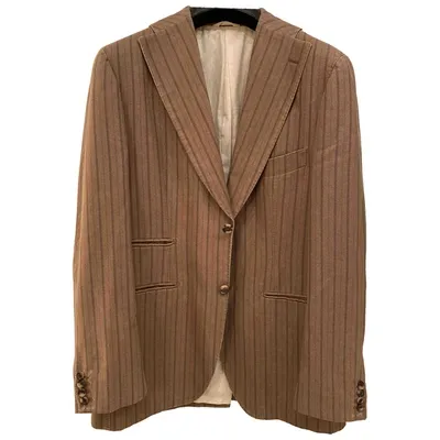 Pre-owned Tonello Short Vest In Camel