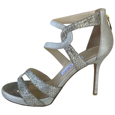 Pre-owned Jimmy Choo Leather Heels In Silver