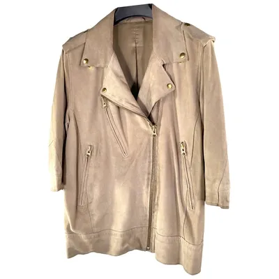 Pre-owned Acne Studios Biker Jacket In Beige