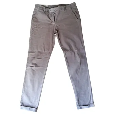 Pre-owned Incotex Velvet Chino Pants In Pink