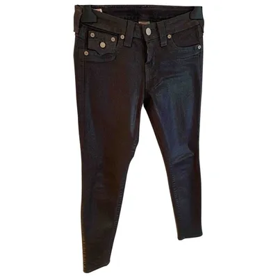 Pre-owned True Religion Slim Jeans In Navy