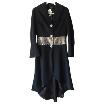 Pre-owned Fendi Wool Coat In Black