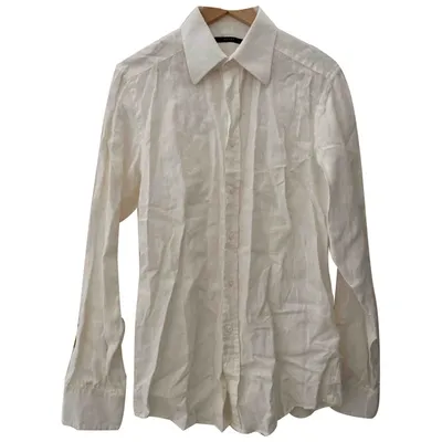 Pre-owned Gucci Linen Shirt In Ecru