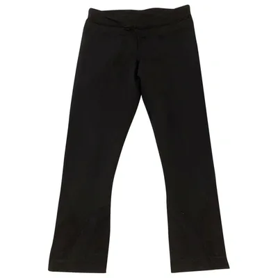 Pre-owned Lululemon Black Polyester Trousers