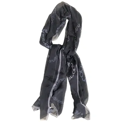 Pre-owned Emanuel Ungaro Silk Stole In Black