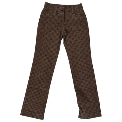 Pre-owned Etro Straight Pants In Brown