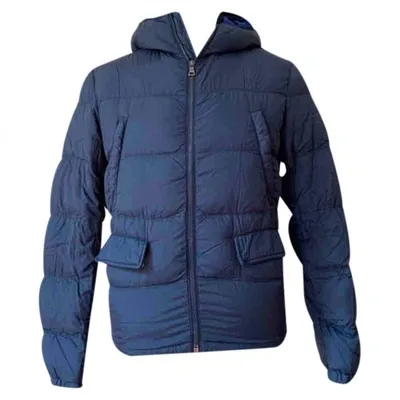 Pre-owned Prada Puffer In Navy