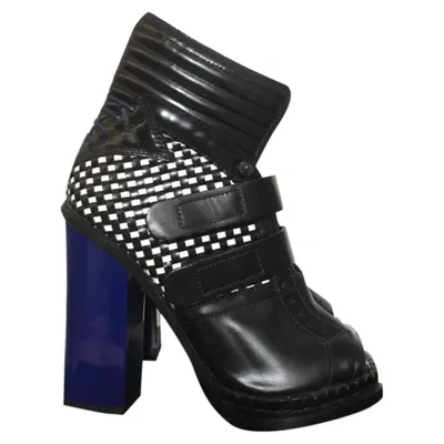 Pre-owned Proenza Schouler Leather Ankle Boots In Black