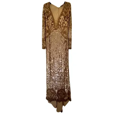 Pre-owned Emilio Pucci Silk Maxi Dress In Brown