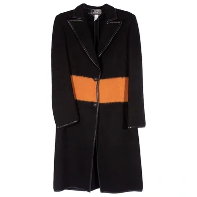 Pre-owned Versace Wool Coat In Multicolour