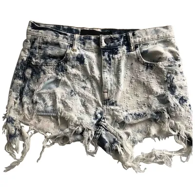 Pre-owned Alexander Wang Blue Cotton Shorts