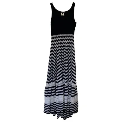 Pre-owned Junya Watanabe Wool Maxi Dress In Navy