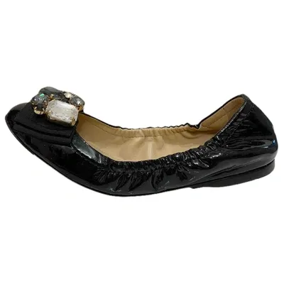 Pre-owned Dolce & Gabbana Patent Leather Ballet Flats In Black