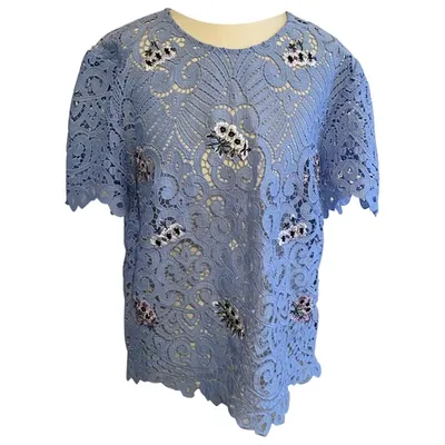 Pre-owned Markus Lupfer Blue Polyester Top