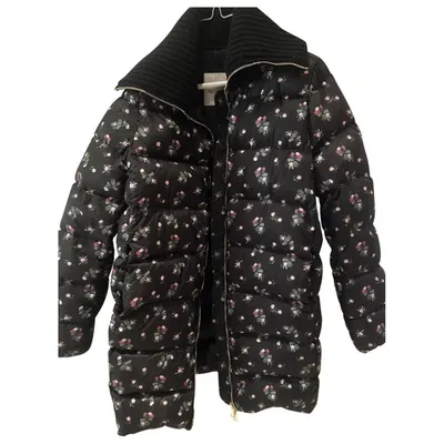 Pre-owned Moncler Print Puffer In Black