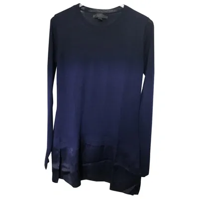 Pre-owned Burberry Wool Jumper In Navy