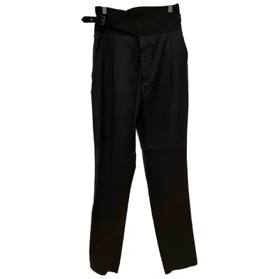 Pre-owned Bottega Veneta Trousers In Black