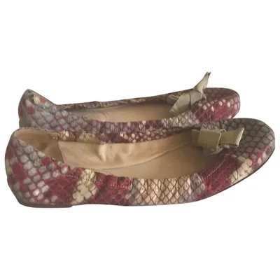 Pre-owned Prada Cloth Ballet Flats In Multicolour