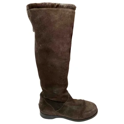 Pre-owned Jimmy Choo Boots In Brown