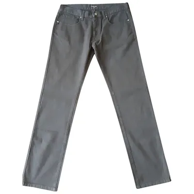 Pre-owned Giorgio Armani Straight Jeans In Anthracite