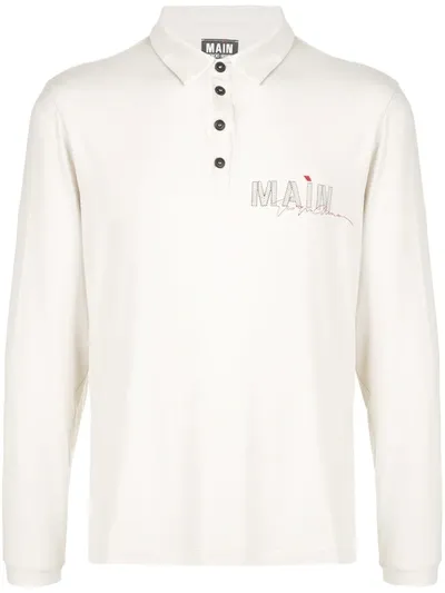 Giorgio Armani Main Print Polo Shirt In White