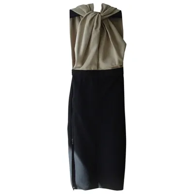 Pre-owned Lanvin Mid-length Dress In Black