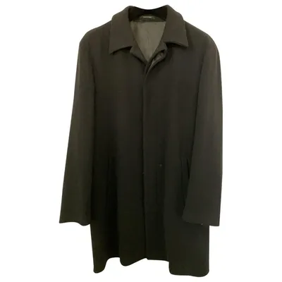 Pre-owned Calvin Klein Wool Coat In Black