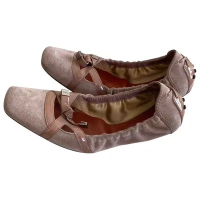 Pre-owned Tod's Ballet Flats In Pink